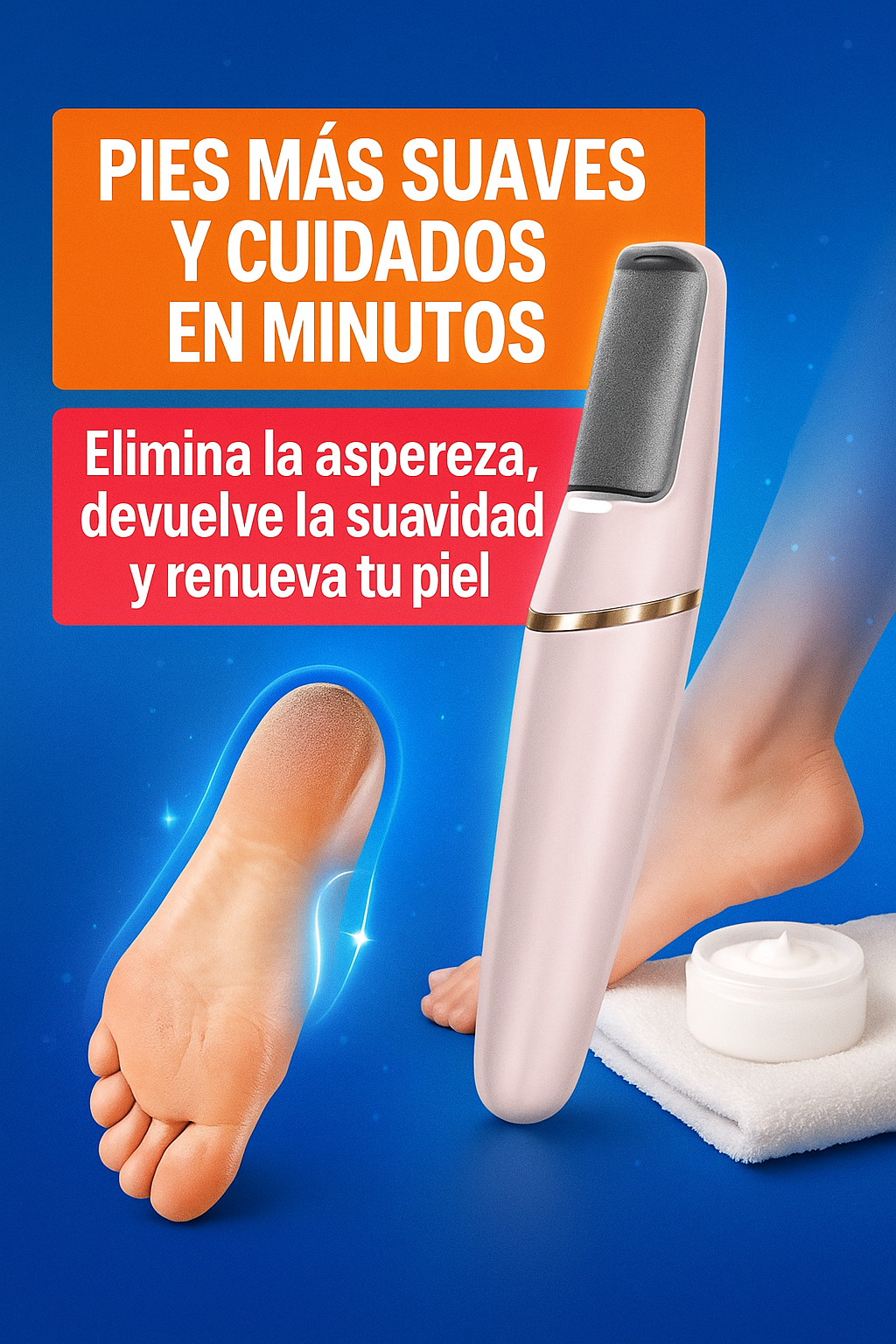 Removedor de Callos Eléctrico + Cabezal Adicional de Regalo + Guía Digital GRATIS!
