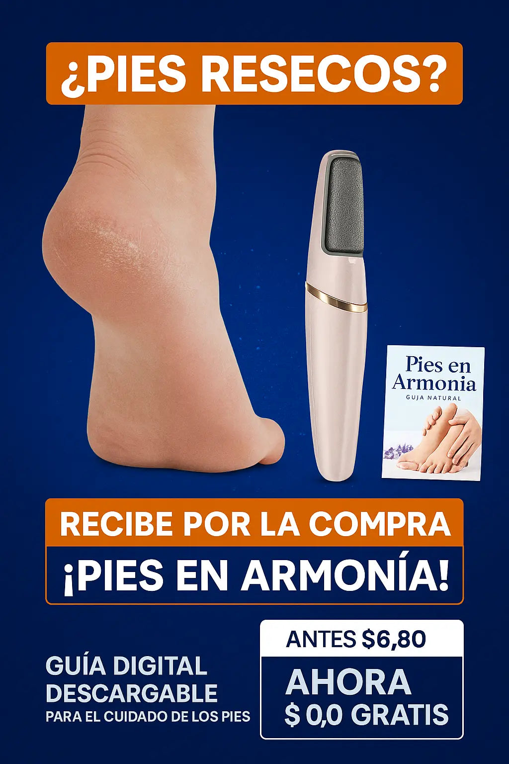 Removedor de Callos Eléctrico + Cabezal Adicional de Regalo + Guía Digital GRATIS!