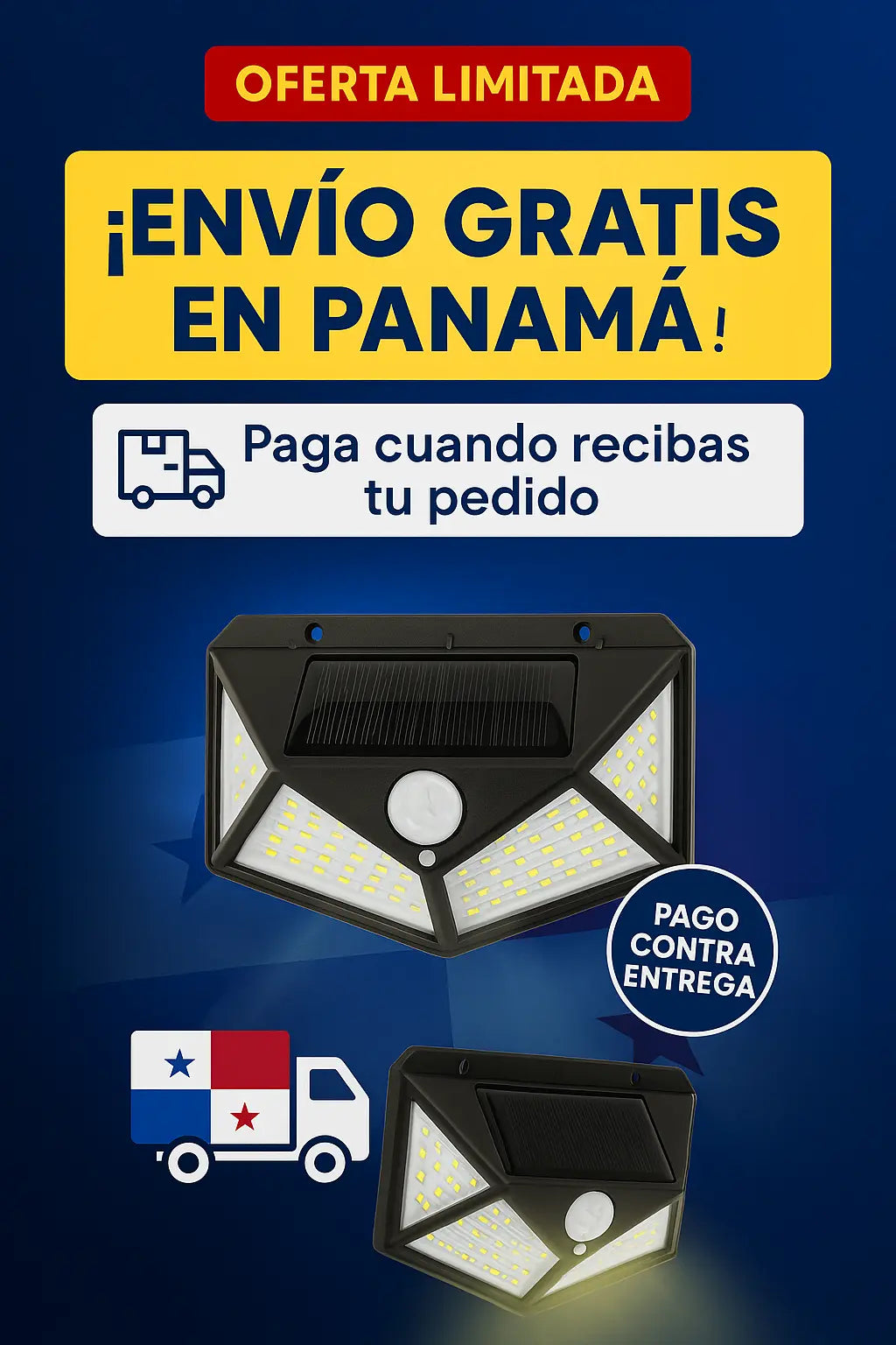 Luces LED de Carga Solar | Sin Cables | Auto Recargables