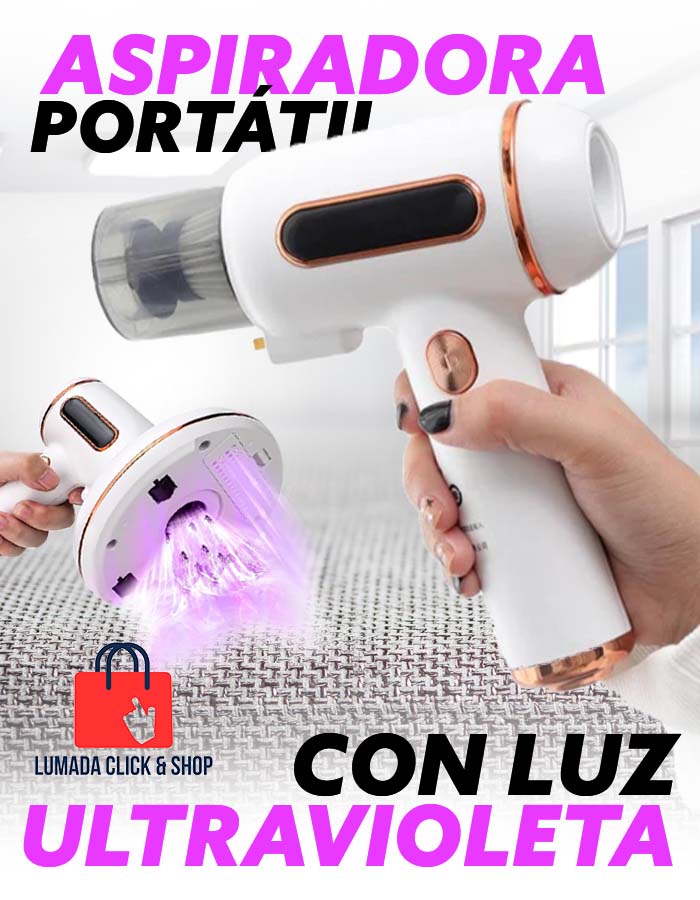 Aspiradora Portátil con Luz Ultravioleta | Limpia y Desinfecta al Instante