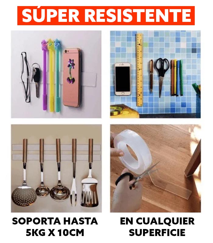🚨OFERTA 3x1🚨: Tape Adhesivo Doble Contacto Transparente