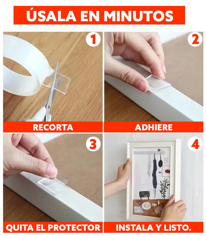 🚨OFERTA 3x1🚨: Tape Adhesivo Doble Contacto Transparente