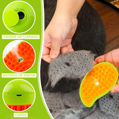 Cepillo Vaporizador 3 en 1 para Gatos y Perros