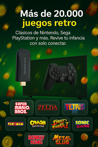 Consola GameStick 4K | +20000 Juegos Retro