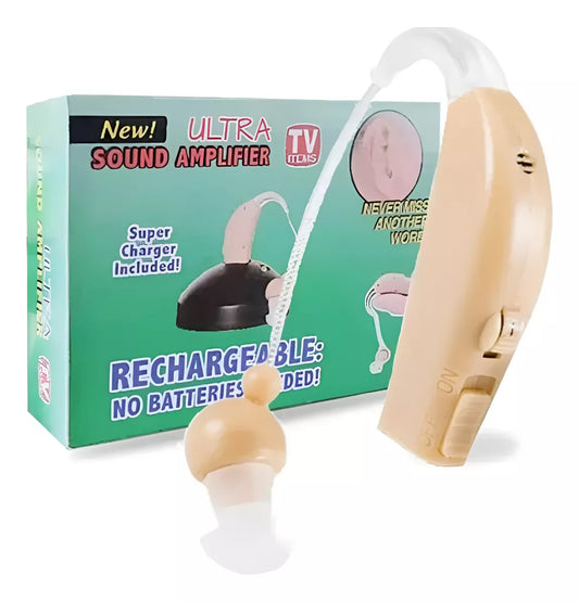 Audífono Recargable Para Sordera | Amplificador de Sonido Hasta 30x