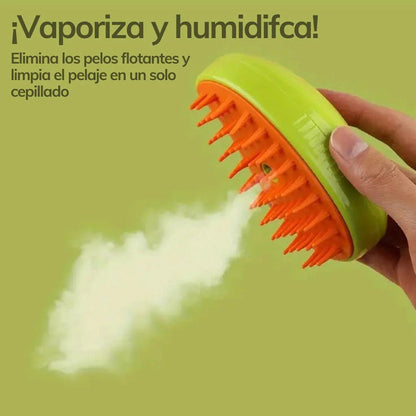 Cepillo Vaporizador 3 en 1 para Gatos y Perros