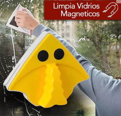Limpia Vidrios Triangular Magnético | Vidrios de hasta 8mm | Fácil de Usar