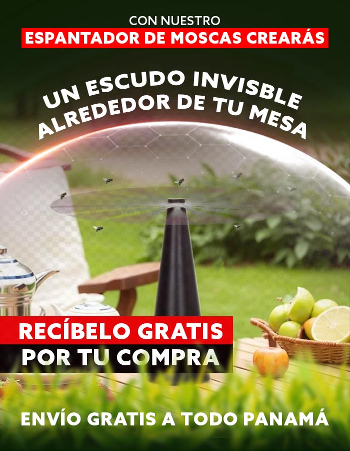 Atrapa Moscas Automático + Espanta Moscas para mesa ¡GRATIS!
