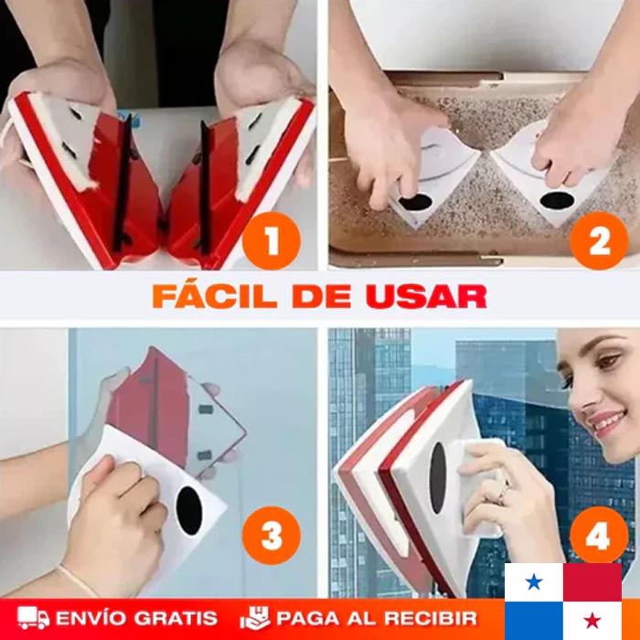 Limpia Vidrios Magnético | + Guía Digital GRATIS | Fácil de Usar
