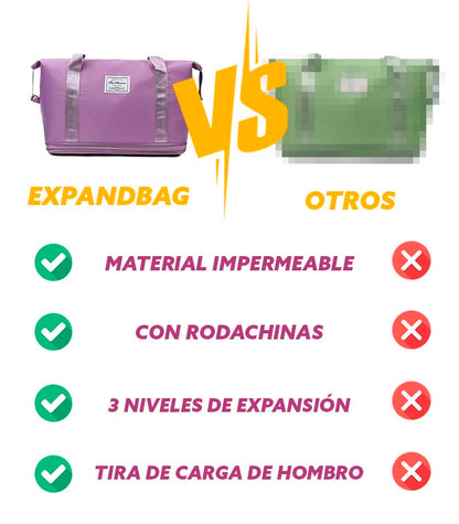 FlexBag - Bolso Viajero Expandible de 3 Niveles con Ruedas