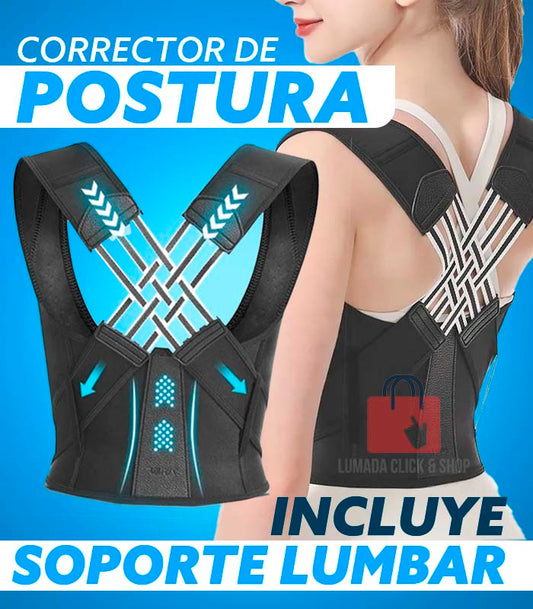 BackFix® - Chaleco Corrector de postura con Soporte Lumbar
