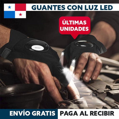 Guantes Multifuncionales Con Luz Led | Impermeables | Ajustables