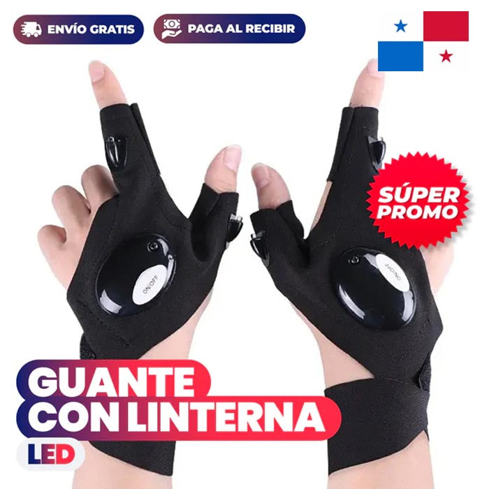 Guantes Multifuncionales Con Luz Led | Impermeables | Ajustables