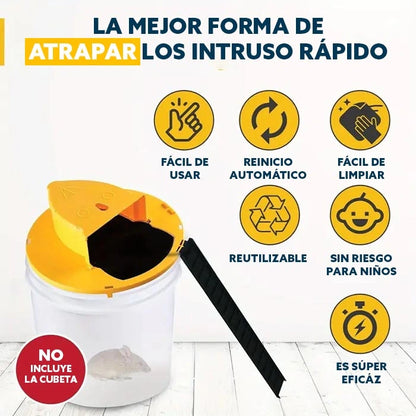 Trampa para Ratones | Segura. Sin Químicos | Alta Efectividad | Fácil de Usar